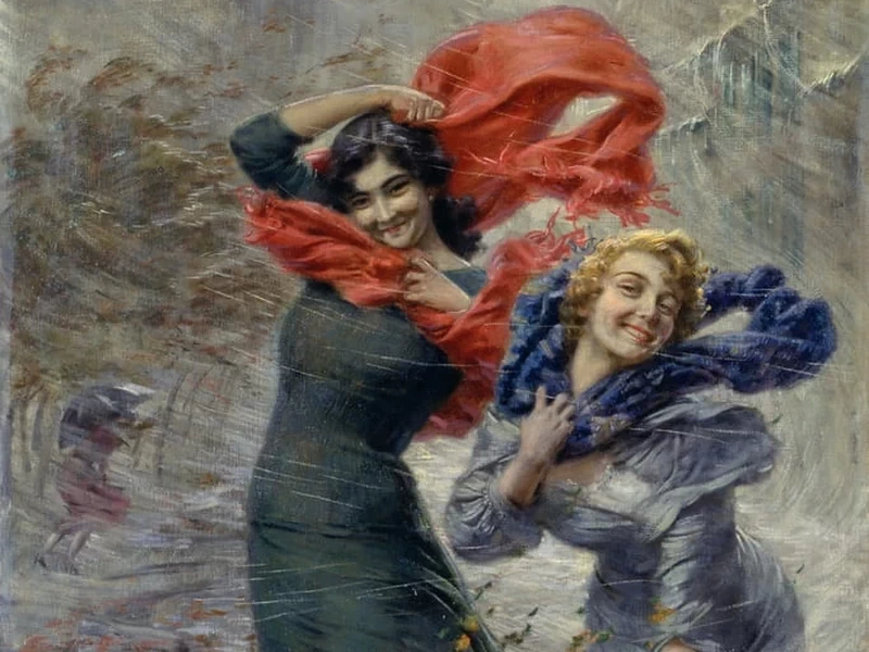 1857-Gaetano Bellei - Raffica di vento